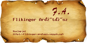 Flikinger Arétász névjegykártya